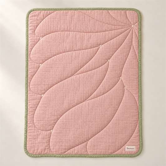 Brenura Blush Wave Quilt folded product view
