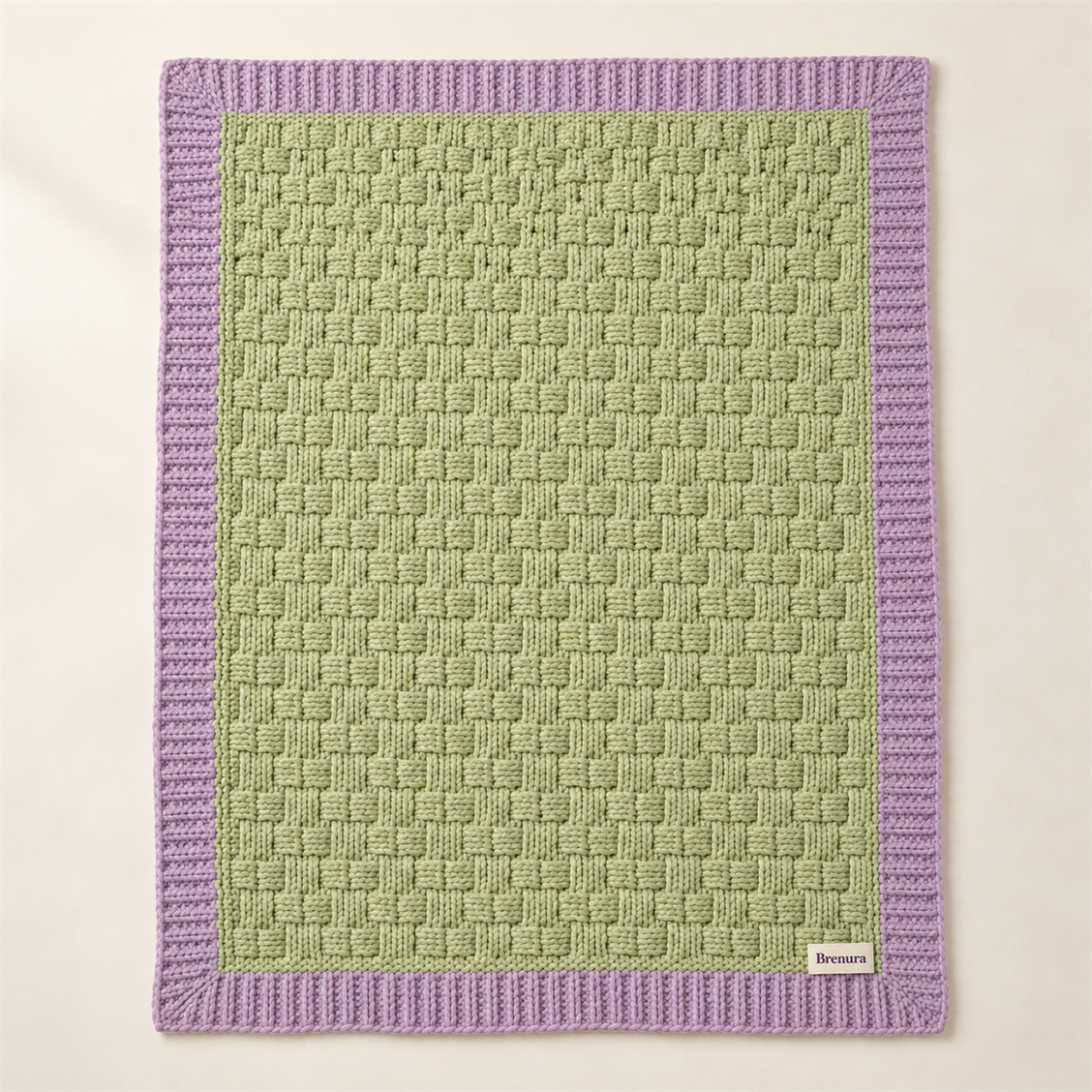 Brenura Meadow Basket Throw folded product view
