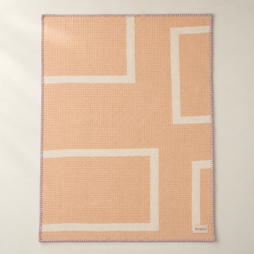 Brenura Peach Line Throw folded product view