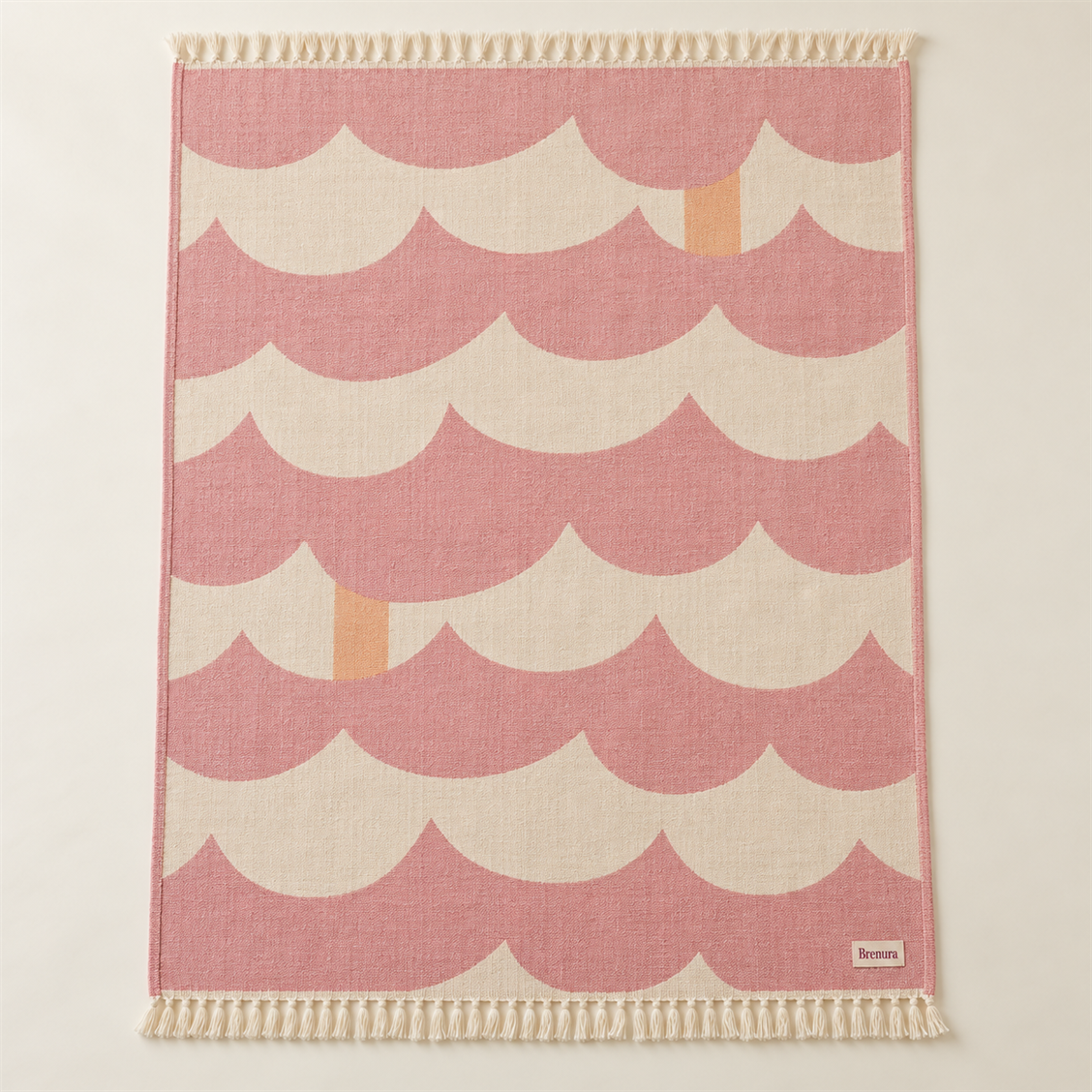 Brenura Scallop Day Throw folded product view